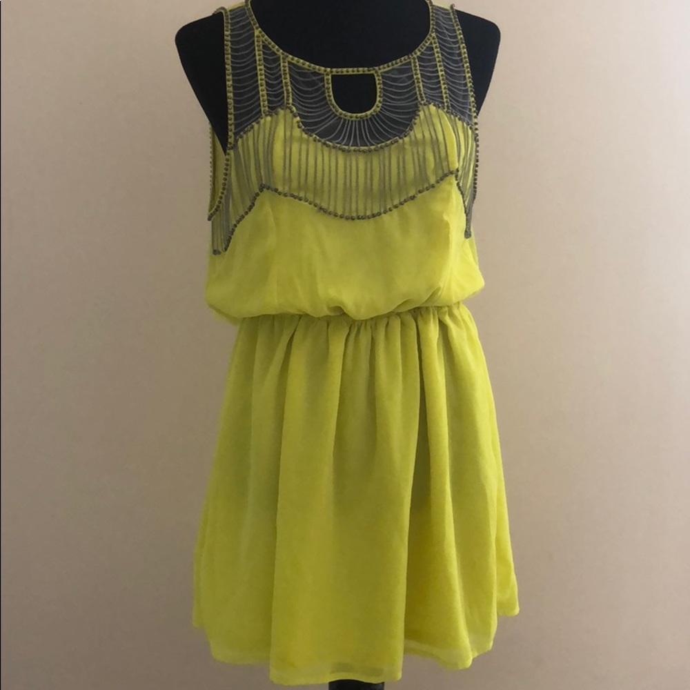 Bebe yellow dress